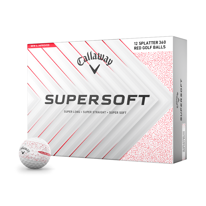Supersoft Splatter 360 Red Golfbälle (Dutzend) - View 1