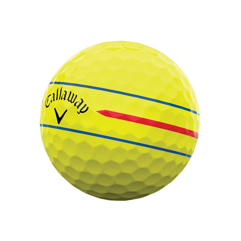 Chrome Tour 360 Triple Track Yellow Golfb&auml;lle 2024 (Dozen) - View 2