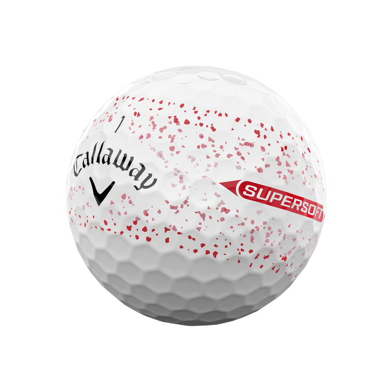 Supersoft Splatter 360 Red Golfbälle (Dutzend) - View 2
