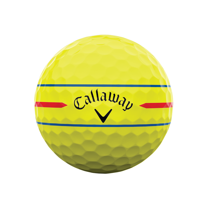 Chrome Tour X 360 Triple Track Yellow Golf Balls 2024 (Dozen) - View 3