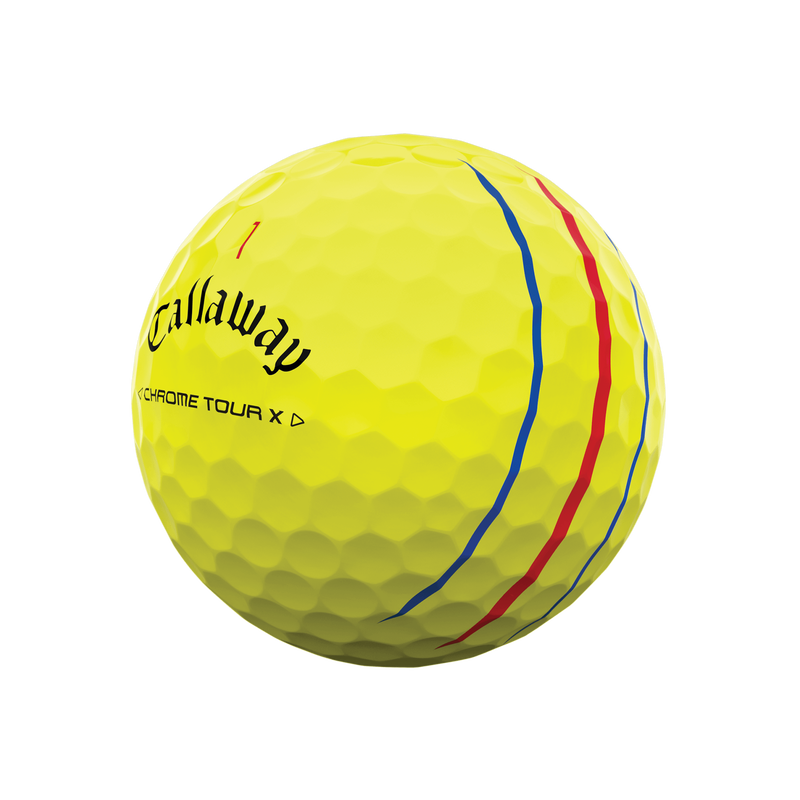 Chrome Tour X Triple Track Yellow Golf Balls 2024 (Dozen) - View 2