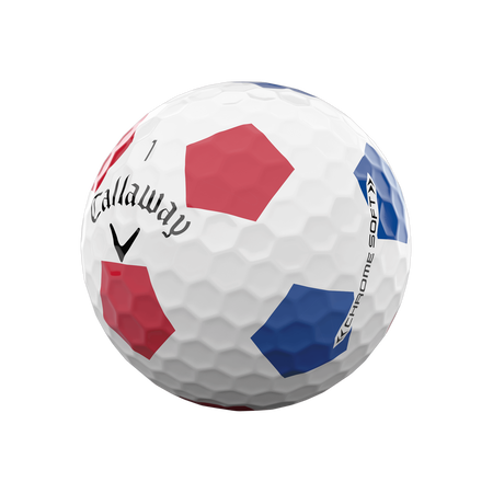 Limited Edition Chrome Soft 22 Truvis Team Colors Red and Blue Golf Balls