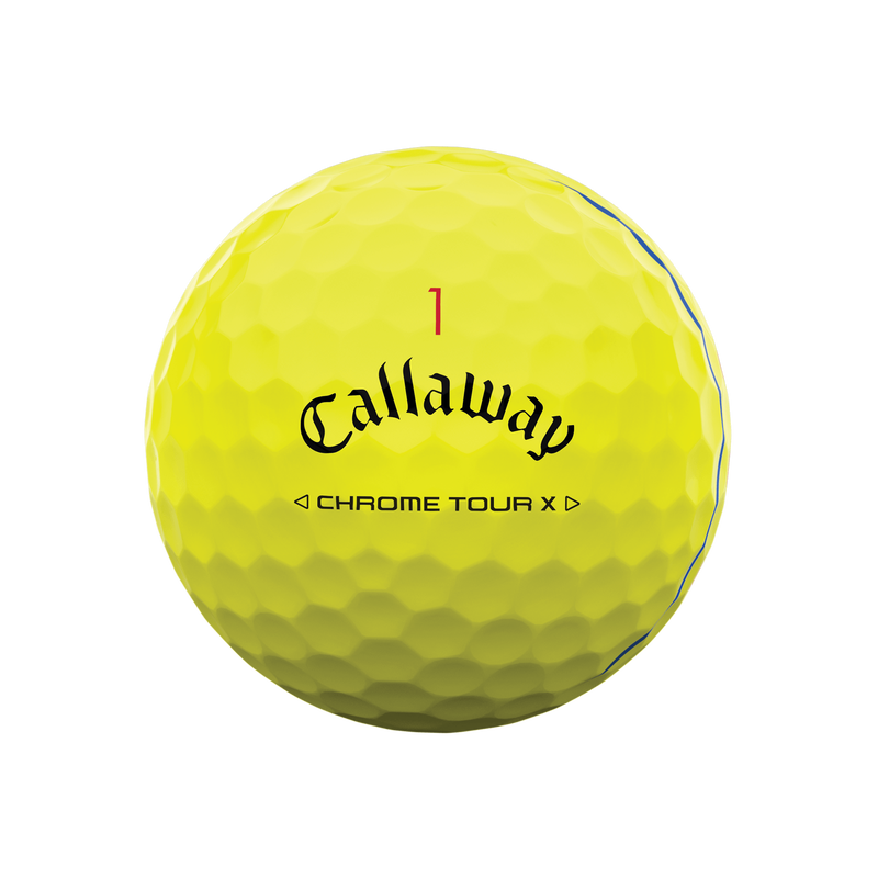 Chrome Tour X Triple Track Yellow Golf Balls 2024 (Dozen) - View 3