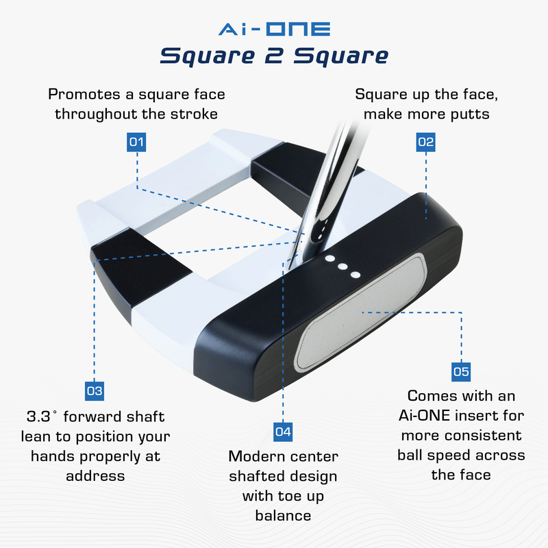 Ai-ONE Square 2 Square Jailbird Center Shaft Putter - View 3