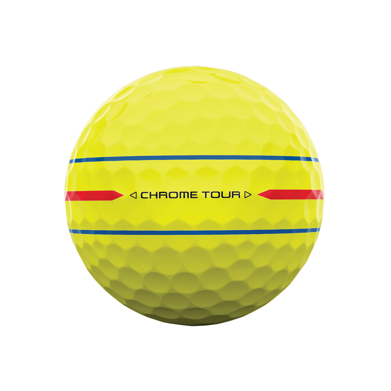 Chrome Tour 360 Triple Track Yellow Golf Balls 2024 (Dozen) - View 4