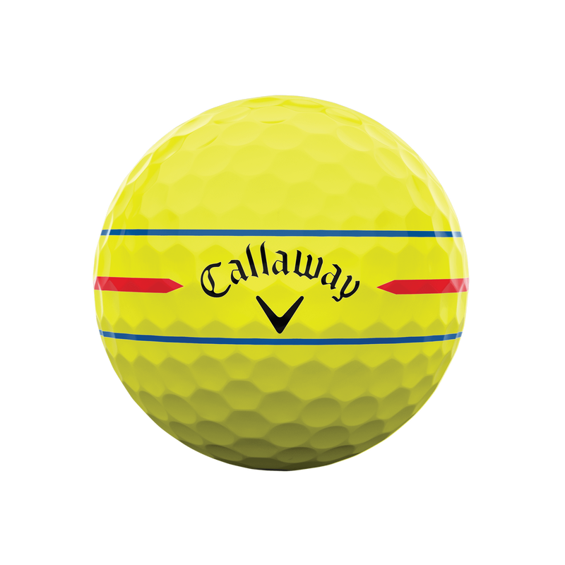 Chrome Tour 360 Triple Track Yellow Golf Balls 2024 (Dozen) - View 3