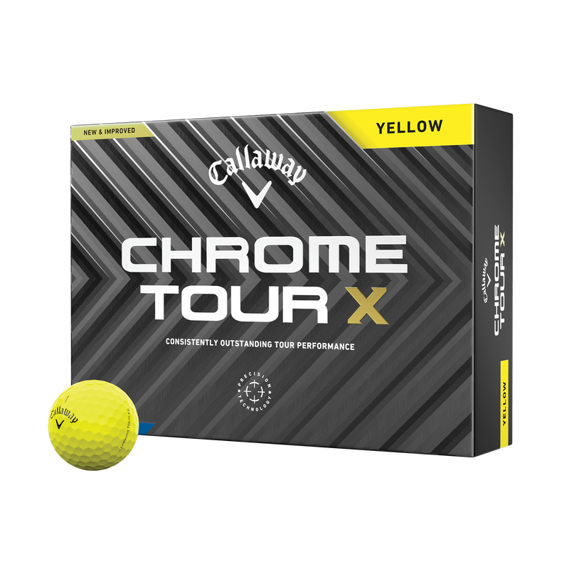 Balles de golf Chrome Tour&nbsp;X jaunes - View 1