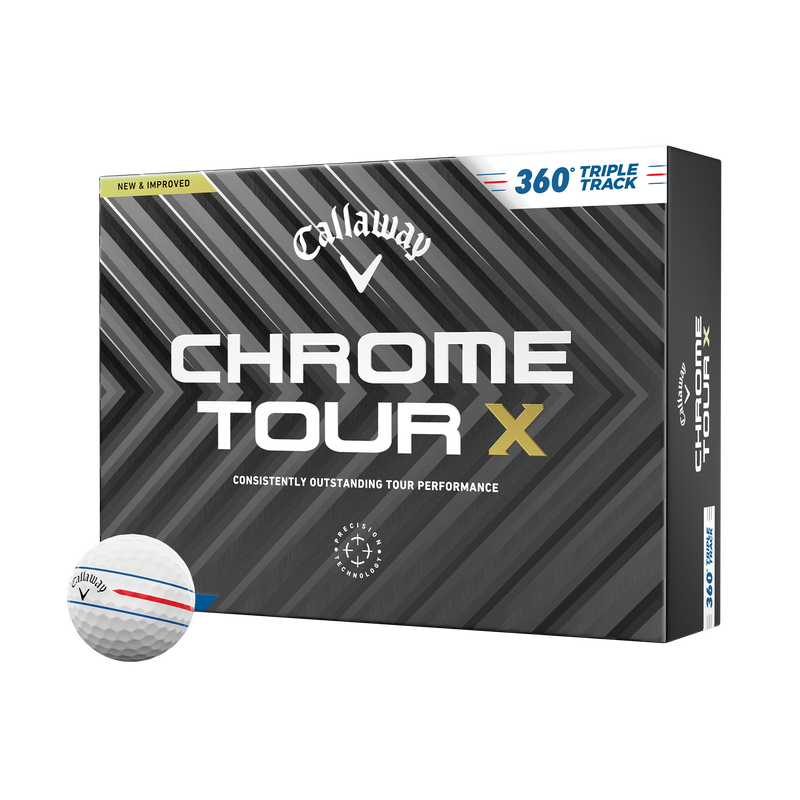 Balles de golf Chrome Tour&nbsp;X&nbsp;360 Triple Track - View 1