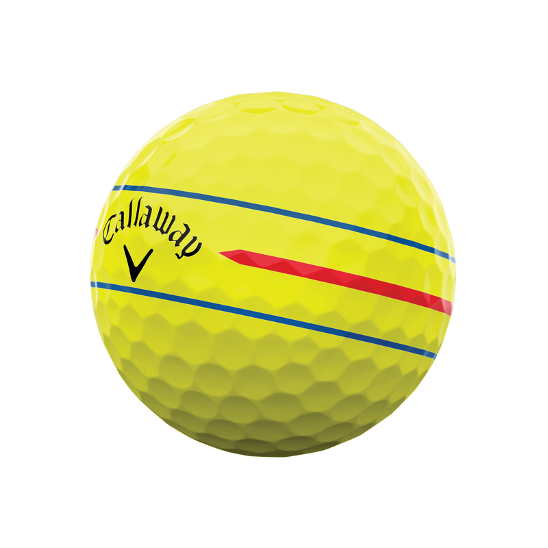 Balles de golf Chrome Tour&nbsp;X&nbsp;360 Triple Track jaunes 2024 (Dozen) - View 2
