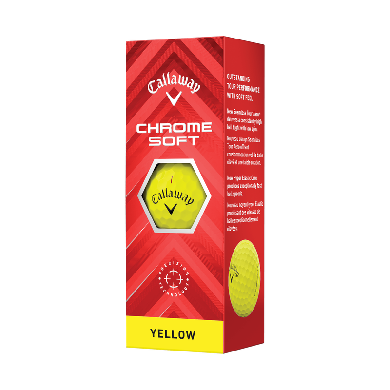 Balles de golf Chrome Soft jaunes 2024 (Dozen) - View 4